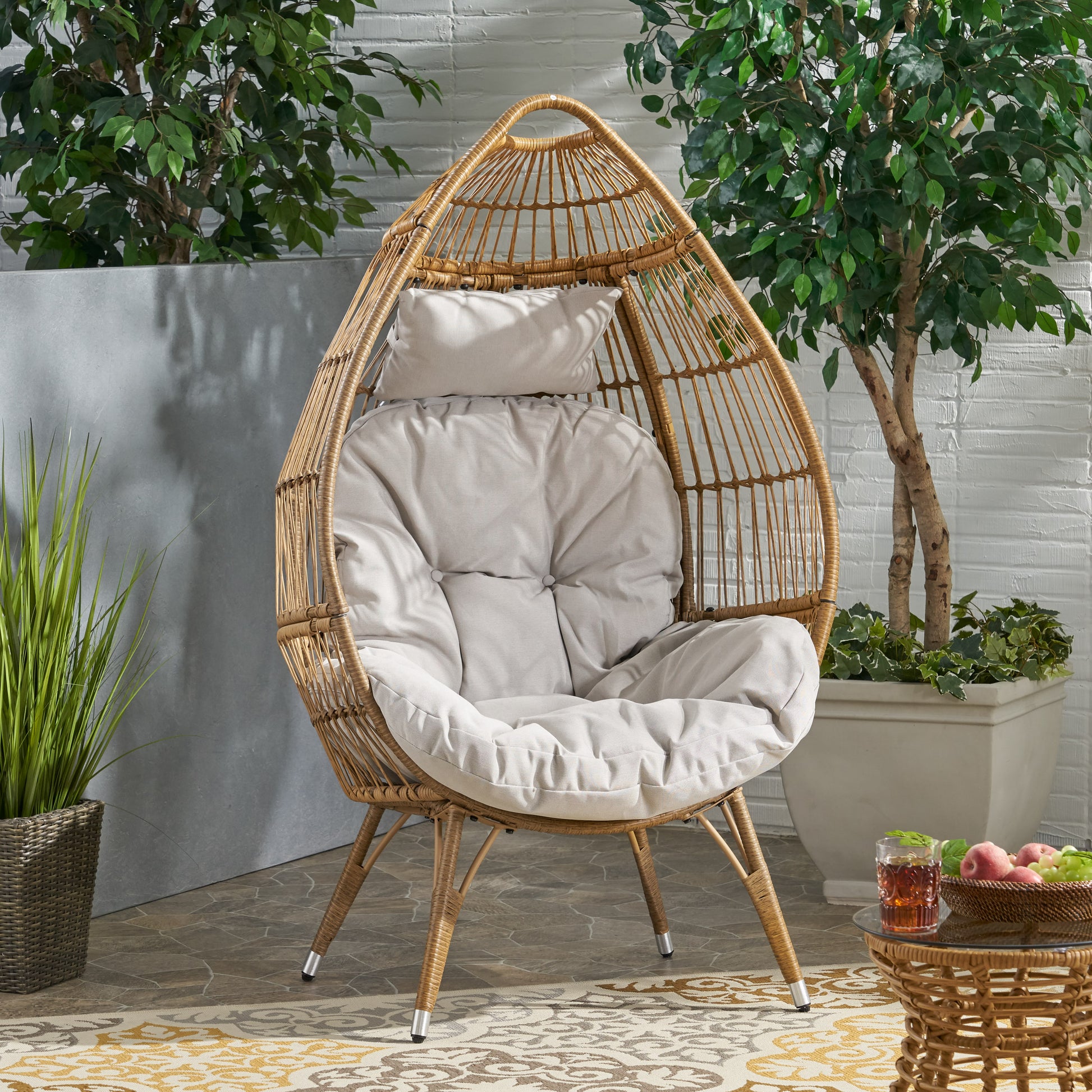 Egg Chair Asda Garden Rattan Furniture Rattan Egg Garden Egg Chair