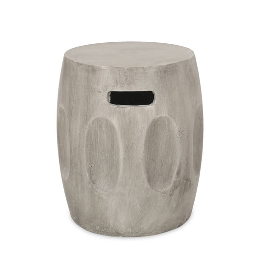Riggs Outdoor Contemporary Lightweight Concrete Accent Side Table