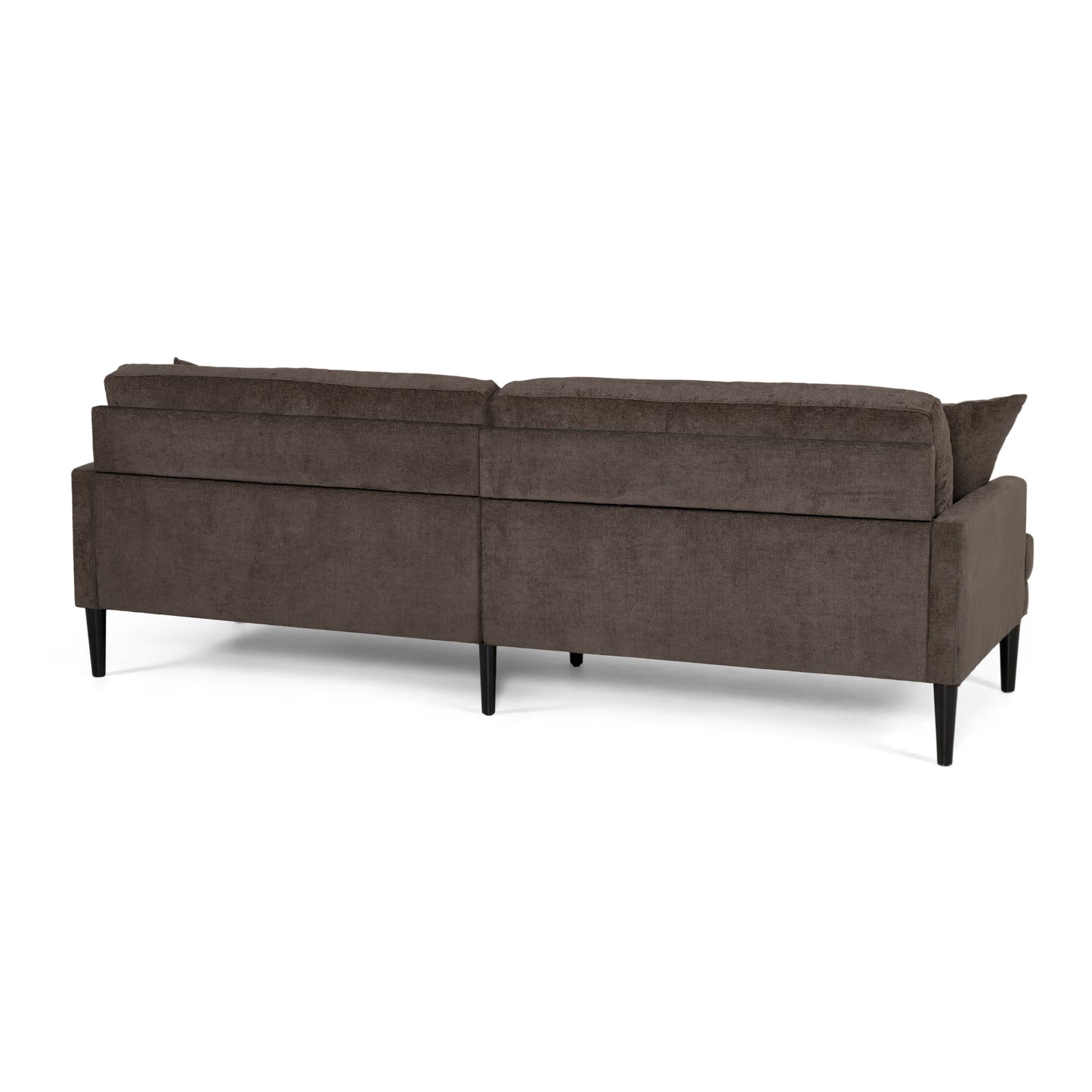 Adut Contemporary 3 Seater Fabric Sofa with Accent Pillows