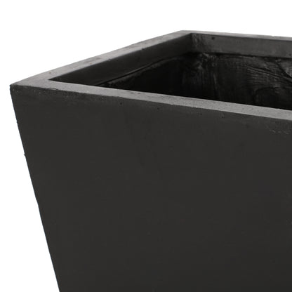 Toland Outdoor Modern Cast Stone Planters (Set of 2)