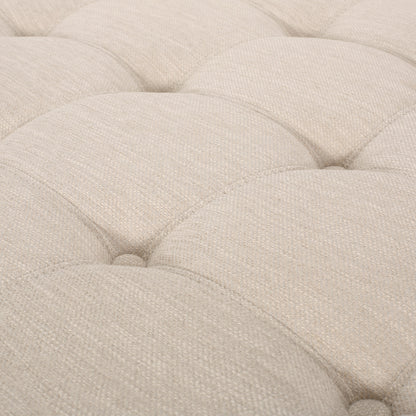 Andrue Contemporary Upholstered Round Ottoman