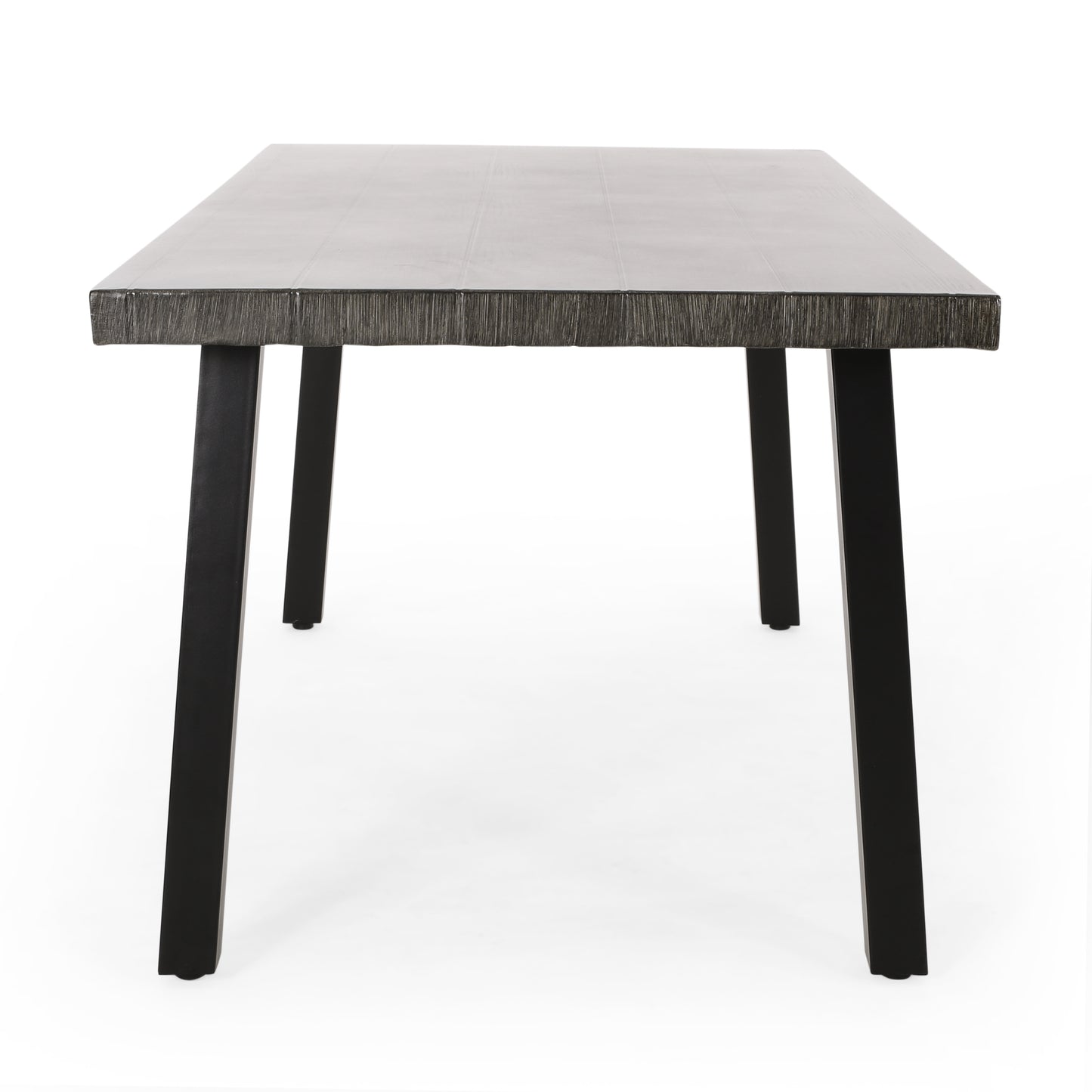 Altair Outdoor Modern Industrial Aluminum Dining Table