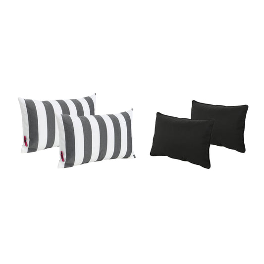 La Jolla Outdoor Water Resistant Square and Rectangular Throw Pillows - Set  of 4 Black/White, 1 unit - Fry's Food Stores