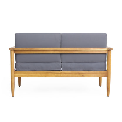 Plumb Outdoor Acacia Wood Loveseat