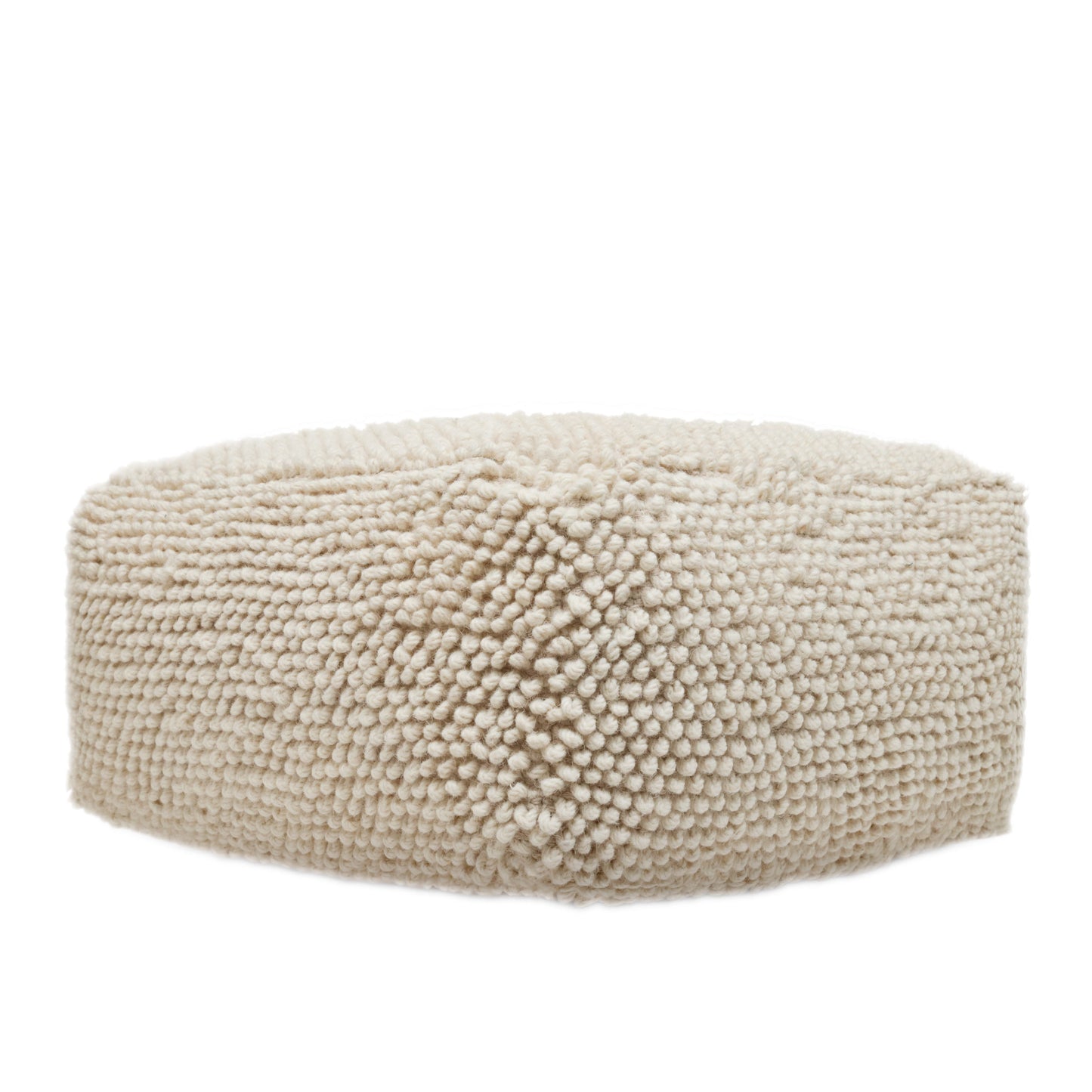 Wilsey Boho Handcrafted Tufted Fabric Square Pouf