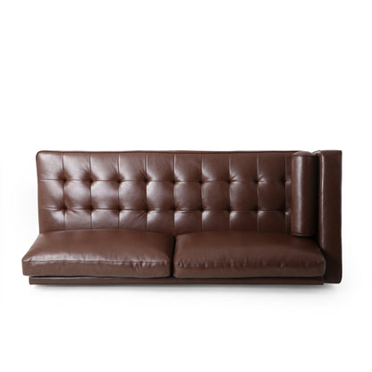 Lockbourne Contemporary Tufted Upholstered Chaise Sectional