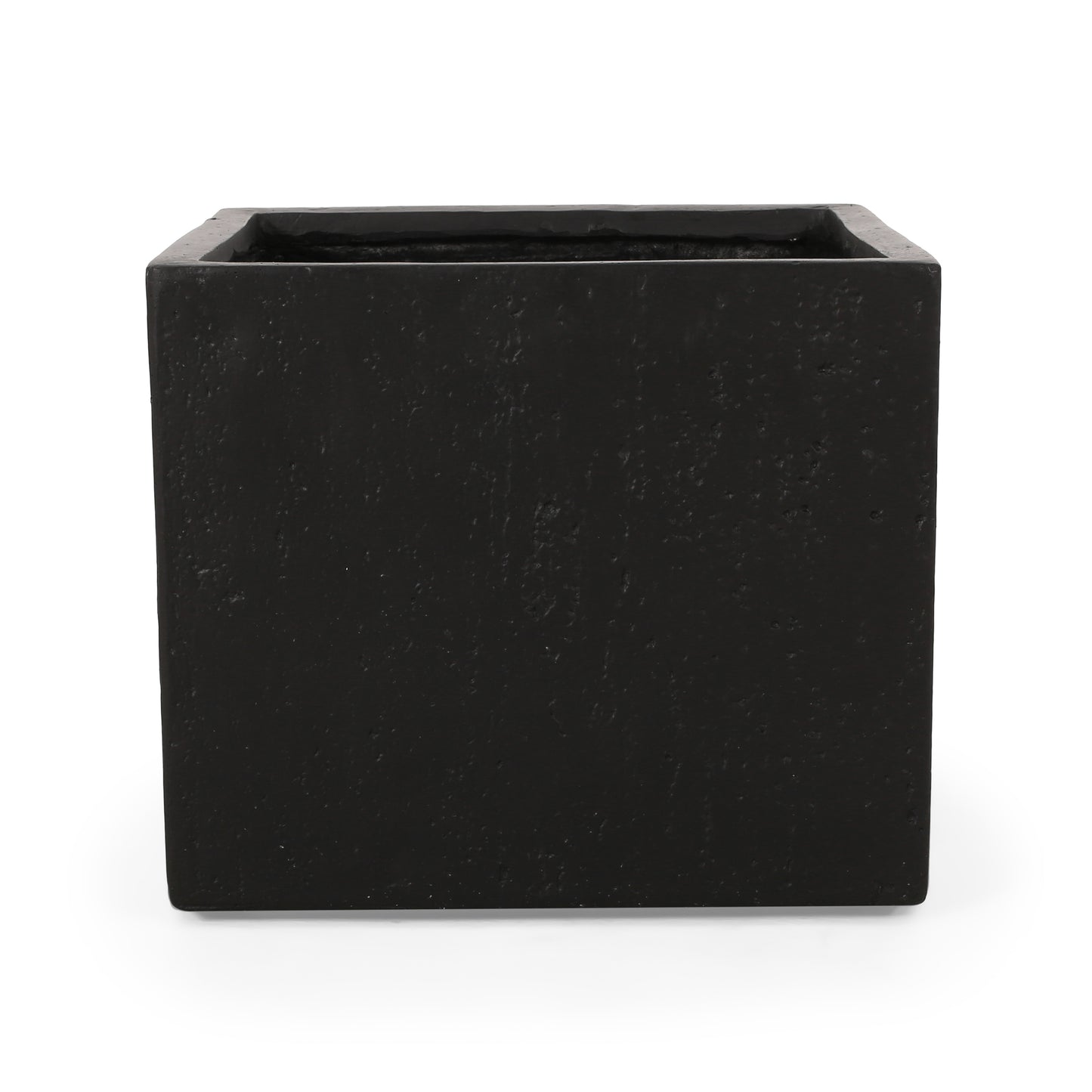 Fardeen Outdoor Modern Cast Stone Square Planters (Set of 2)