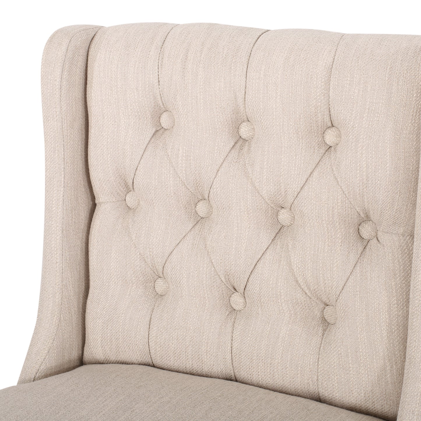 Leeandre Contemporary Wingback Fabric Barstools (Set of 2)