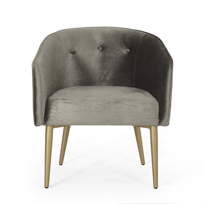Malinta Modern Glam Tufted Velvet Dining Chair
