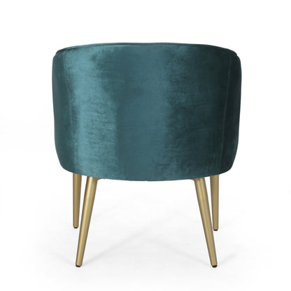 Malinta Modern Glam Tufted Velvet Dining Chair