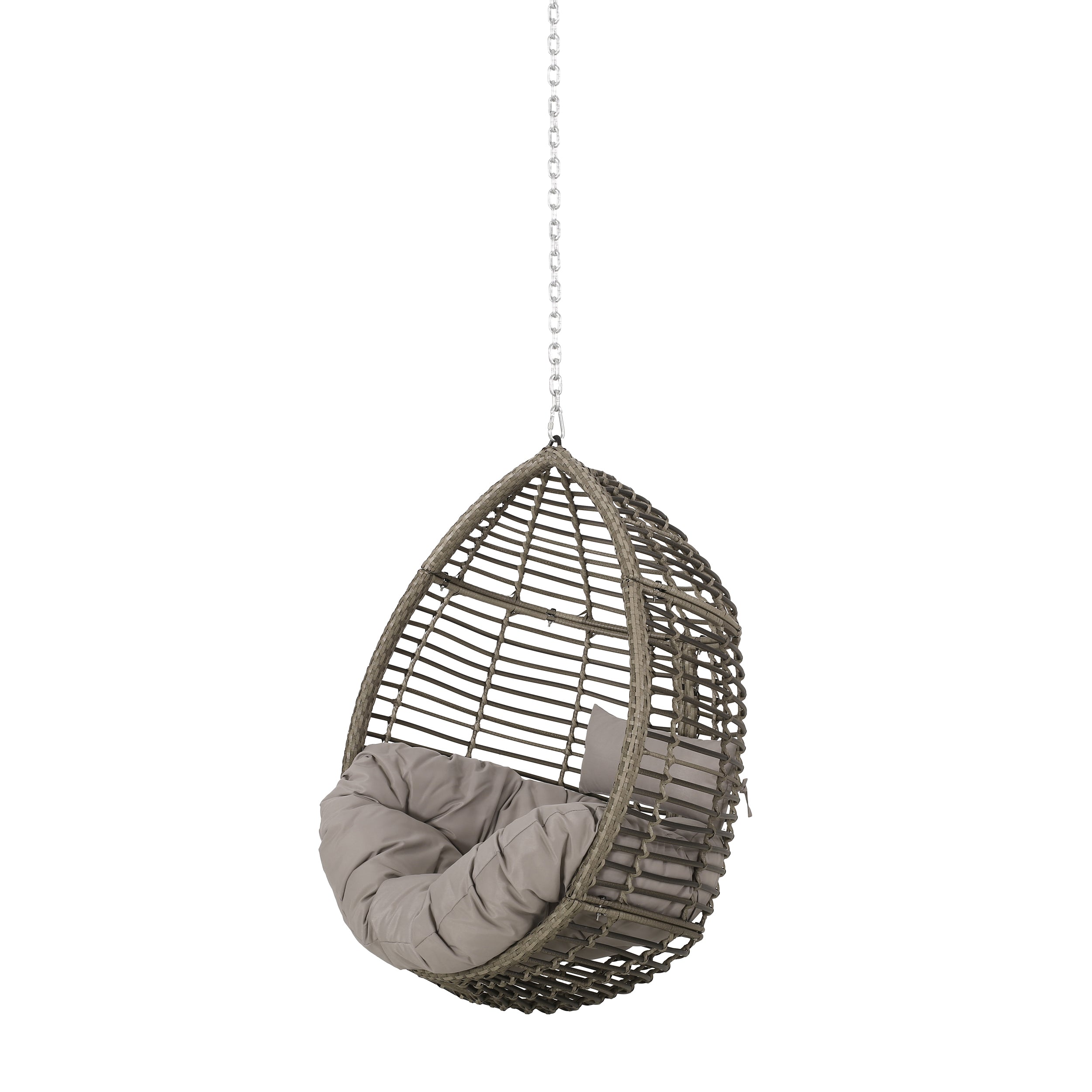 Hempstead Indoor Outdoor Wicker Hanging Teardrop Egg Chair NO