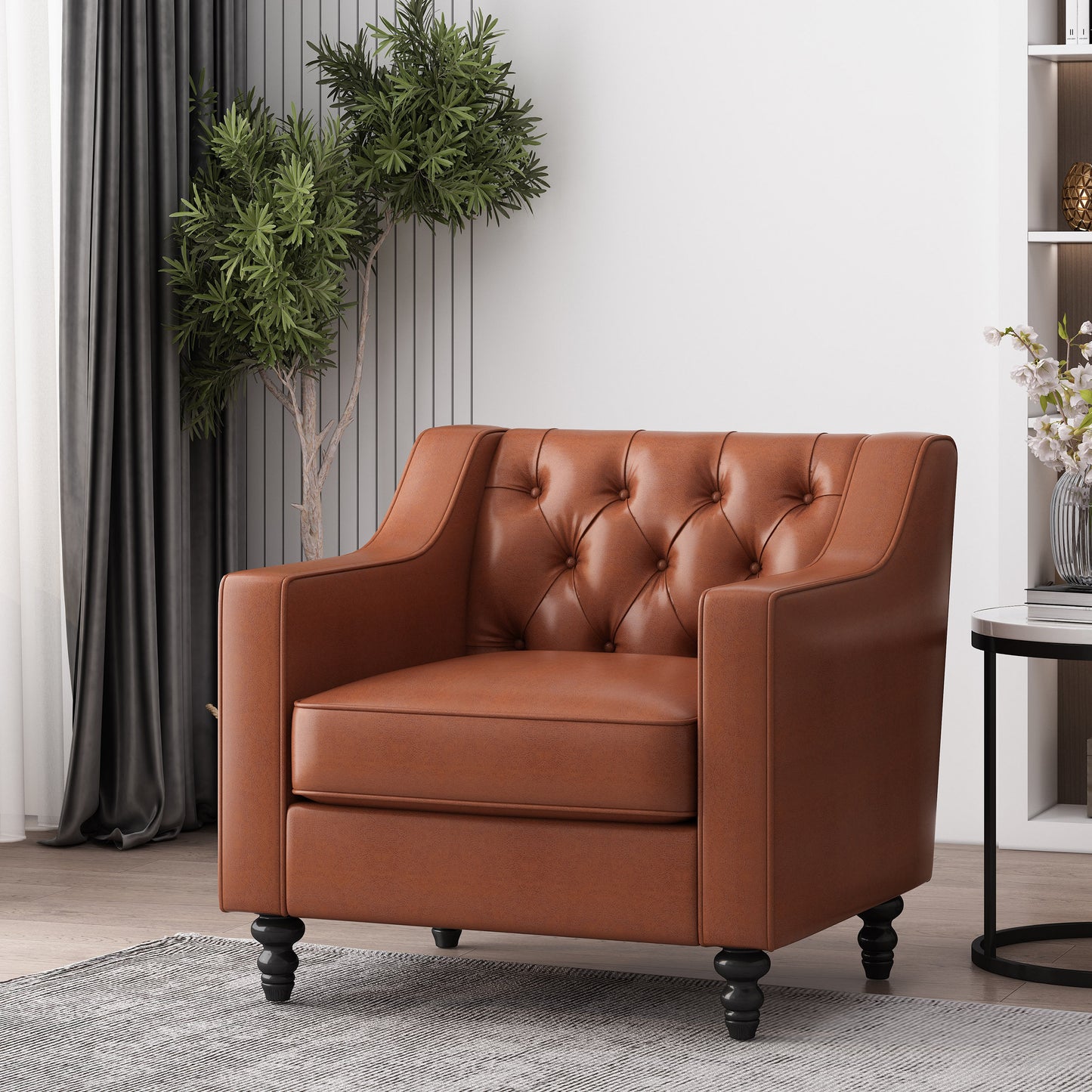 Bluewater Contemporary Tufted Club Chair