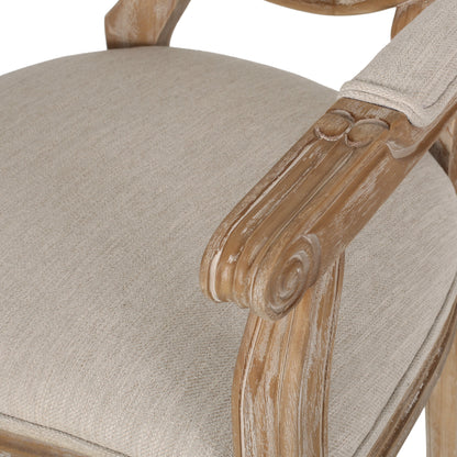 Aisenbrey French Country Wood Upholstered Dining Chair