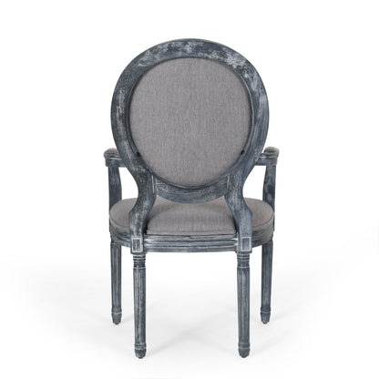 Aisenbrey French Country Wood Upholstered Dining Chair