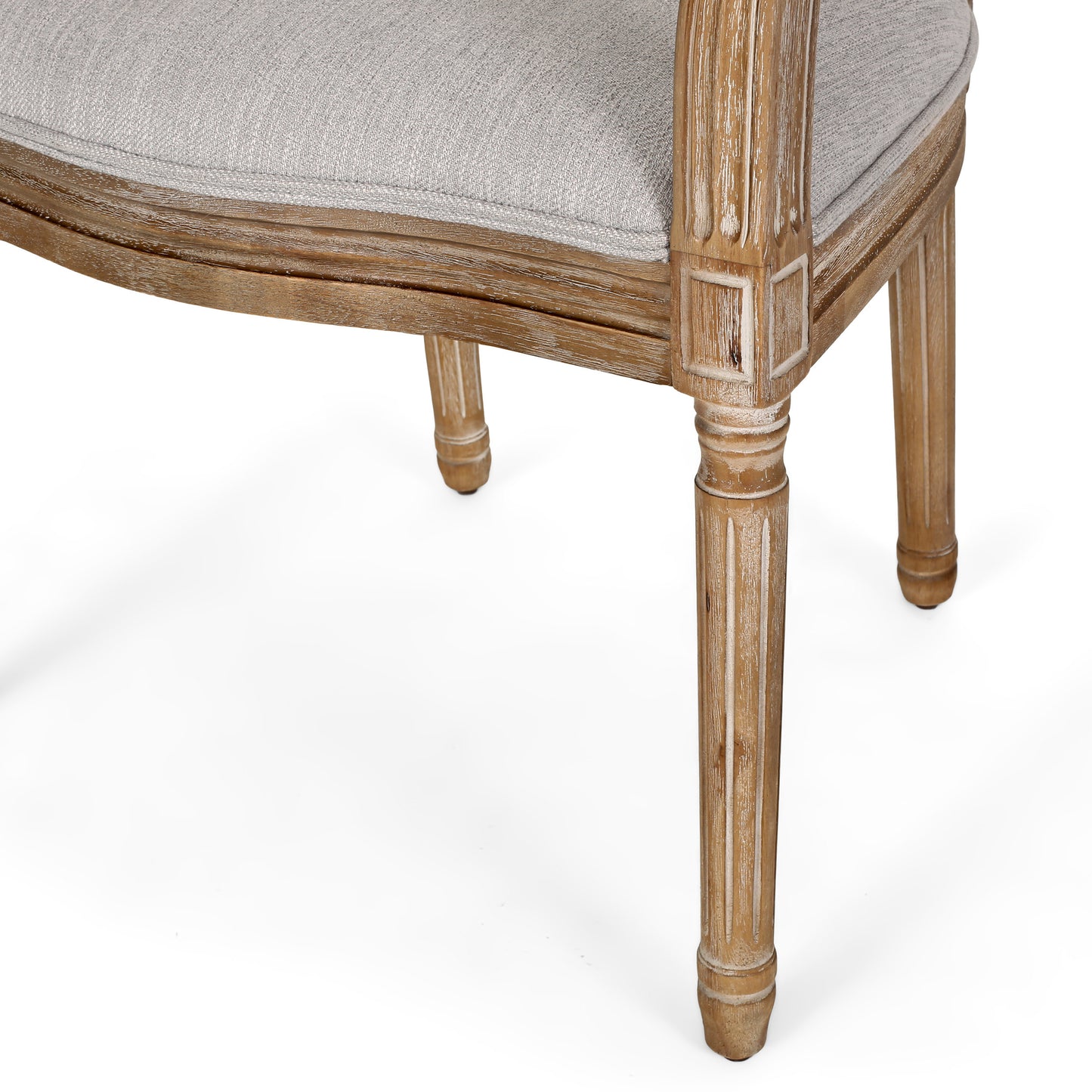 Aisenbrey French Country Wood and Cane Upholstered Dining Chair