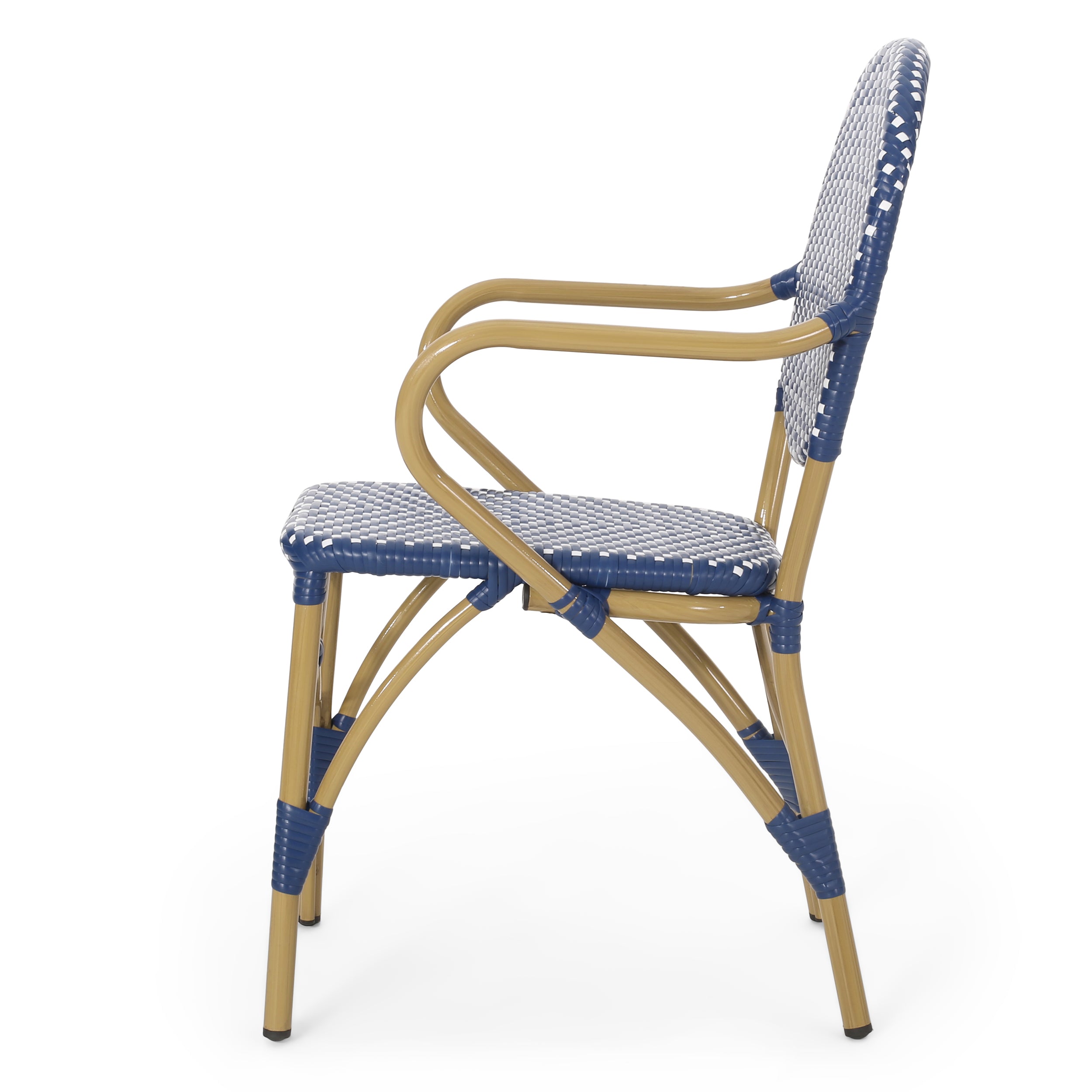 Blue and white french bistro chairs hot sale