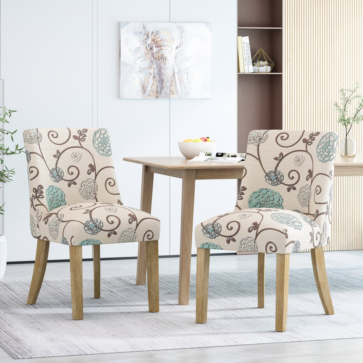 Gladwin Contemporary Fabric Dining Chairs, Set of 2
