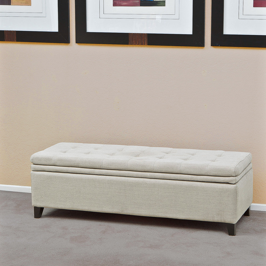 817056010316 Sandford Cloth Storage Ottoman Full View in Room