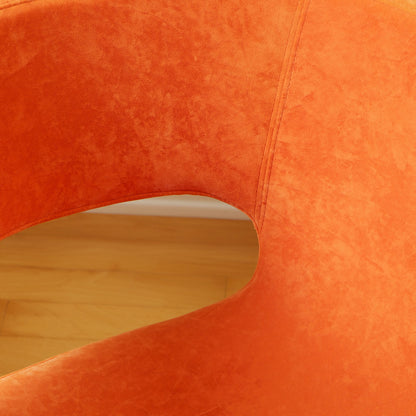 817056013942 Salazar Orange Microfiber Chair Microfiber Detail