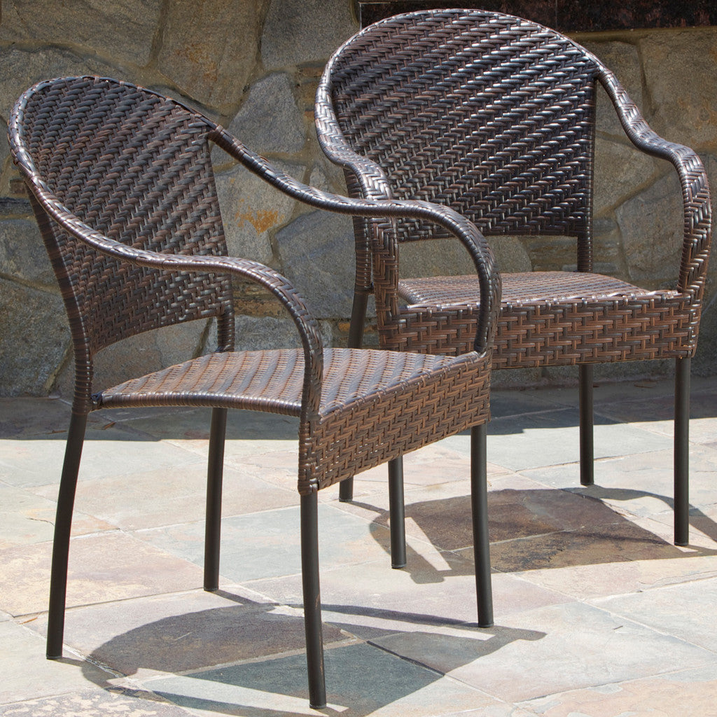 Rancho Outdoor Wicker Chair (Set of 2)