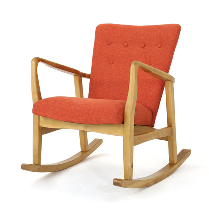 Collin Mid Century Fabric Rocking Chair