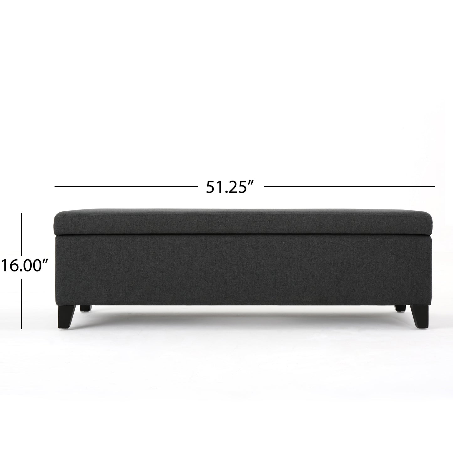 Annis Rectangle Fabric Storage Ottoman Bench