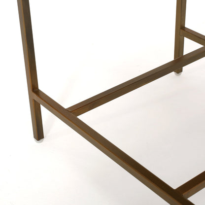 Essa Mirrored Gold Single Drawer Side Table