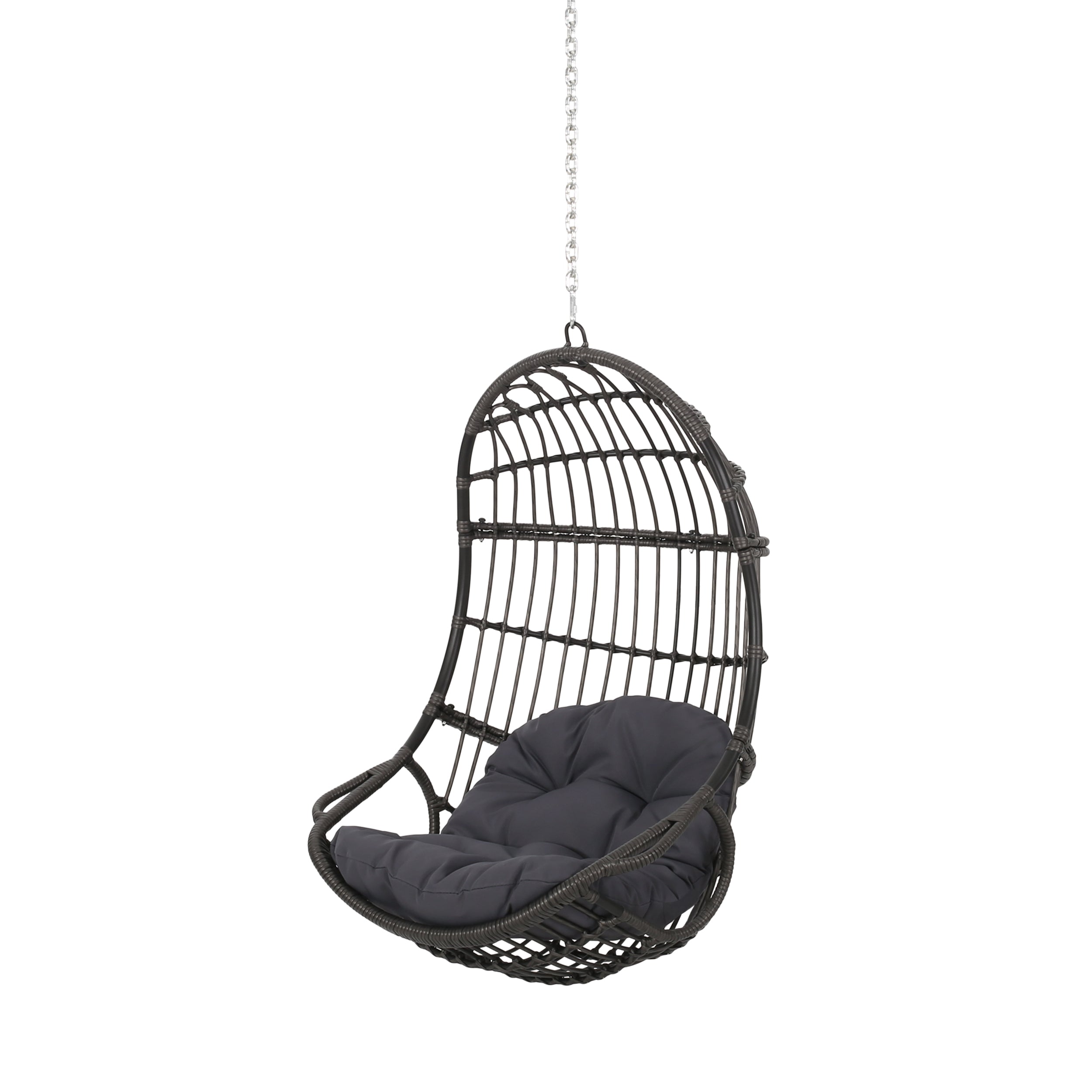 Ottawa Outdoor Wicker Hanging Nest Chair No Stand GDFStudio