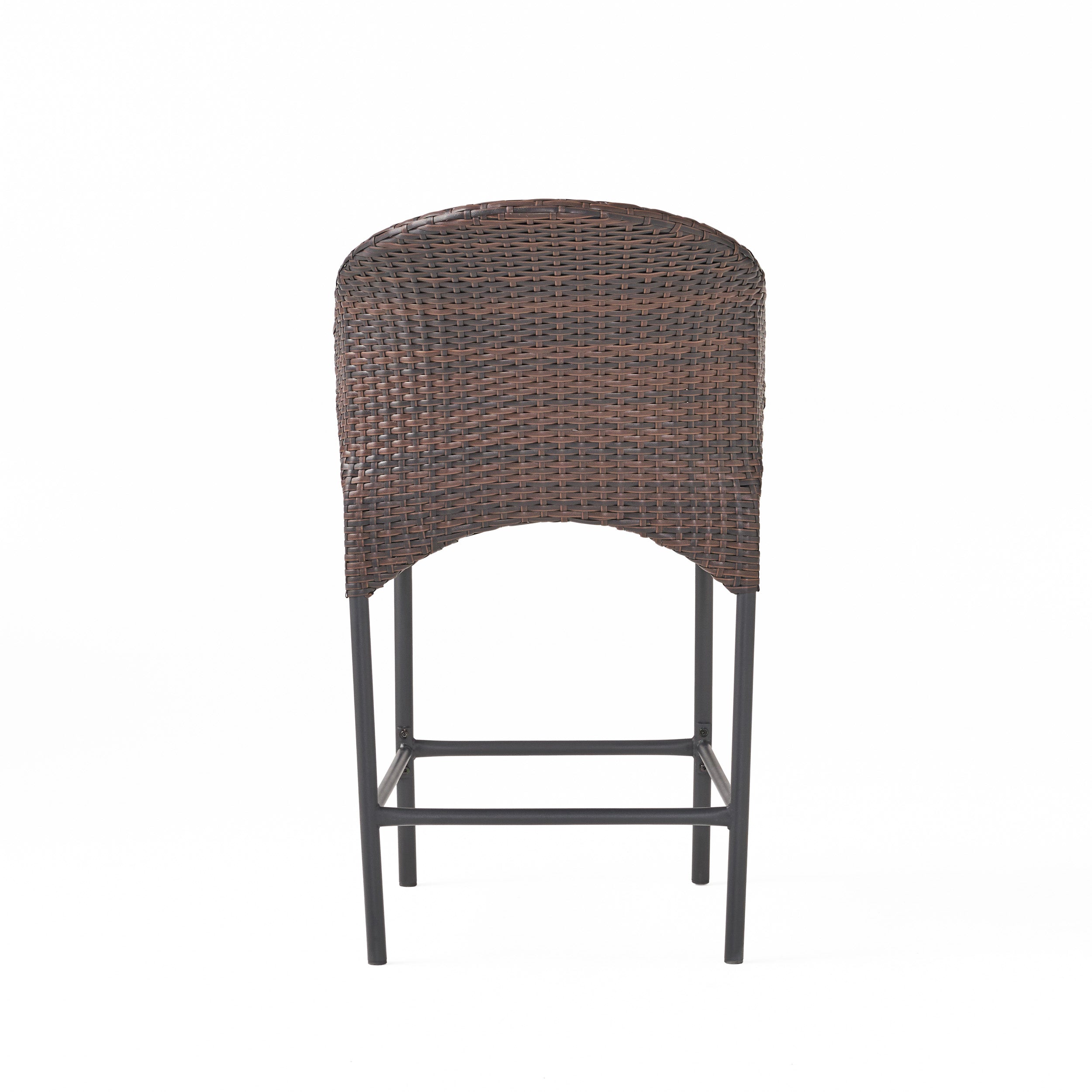 Bennett Multi brown Wicker Counter Stool Set of 4 GDFStudio