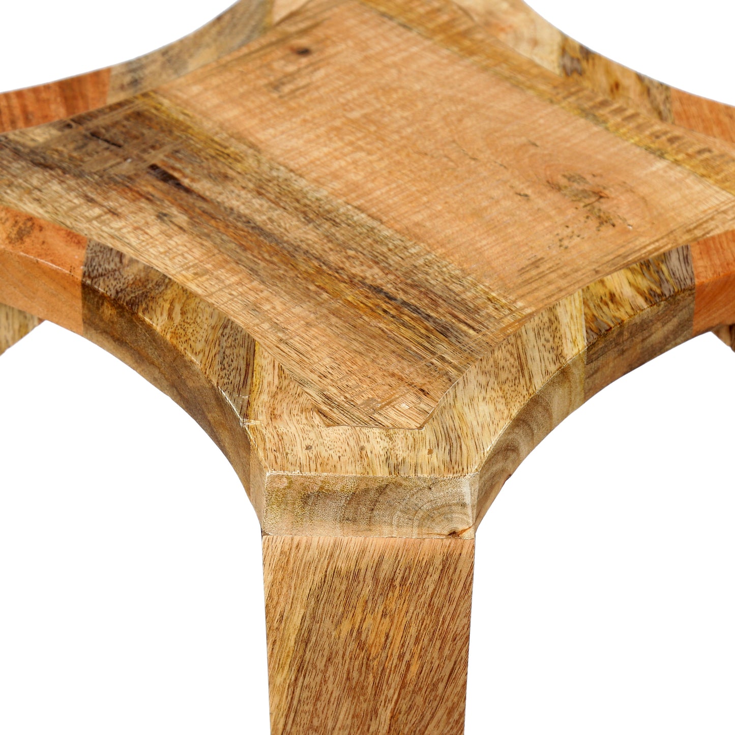 Bruce Handcrafted Boho Mango Wood Side Tables (Set of 2)