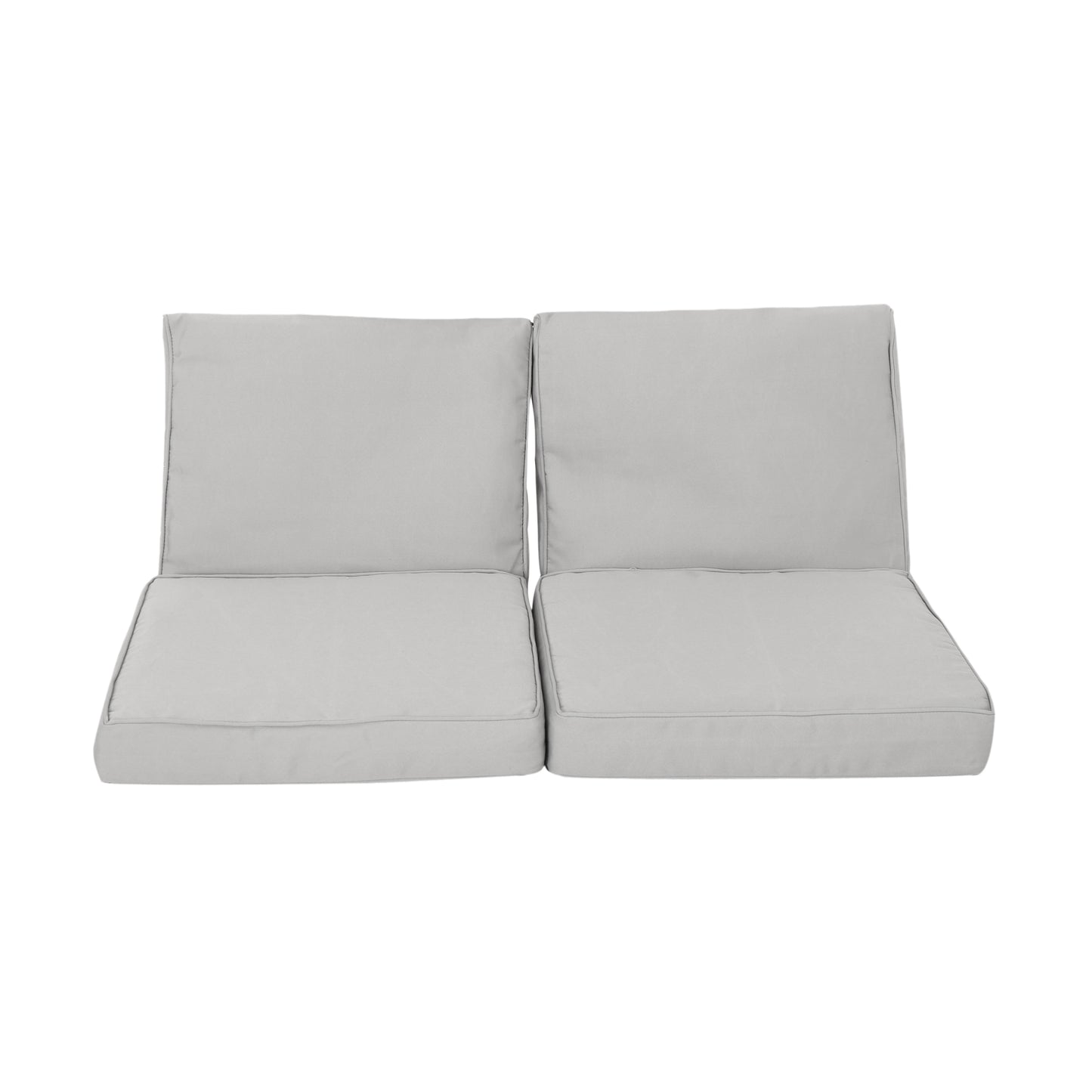 Atiyah Outdoor Water Resistant Fabric Loveseat Cushions with Piping