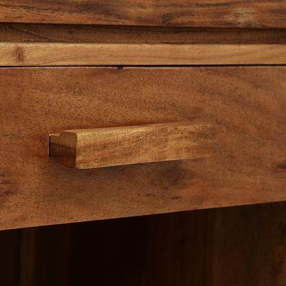 Lindale Boho Handcrafted Acacia Wood Nightstand, Set of 2