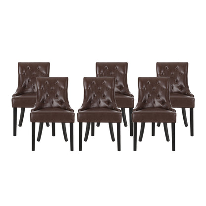 Maggie Contemporary Tufted Dining Chairs, Set of 6