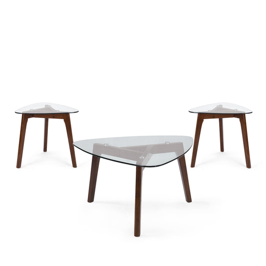 Mosier Mid-Century Modern Table Set with Glass Top