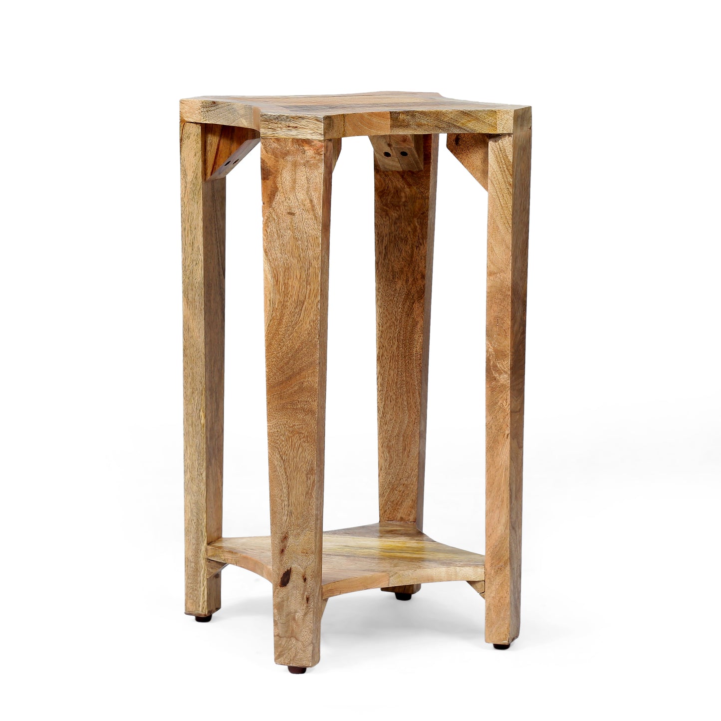 Bruce Handcrafted Boho Mango Wood Side Tables (Set of 2)