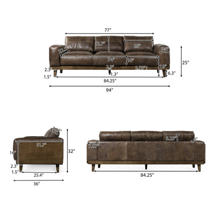 Connor Contemporary Upholstered Oversized 3 Seater Sofa