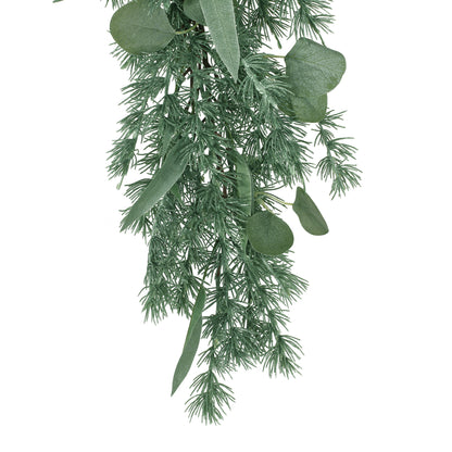 Parandes 5.5-Foot Pine Artificial Garland with Ornaments, Green