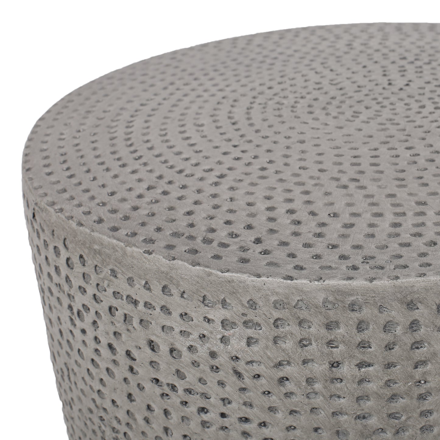 Alcona Outdoor Lightweight Concrete Side Table, Concrete Finish