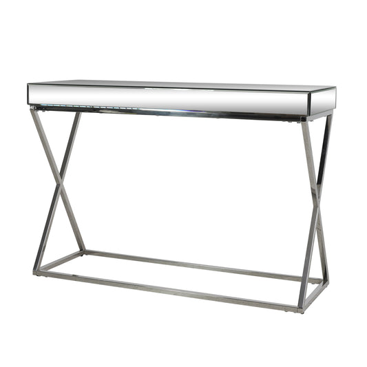 Modesta Modern Glam Console Table with Mirror Tabletop