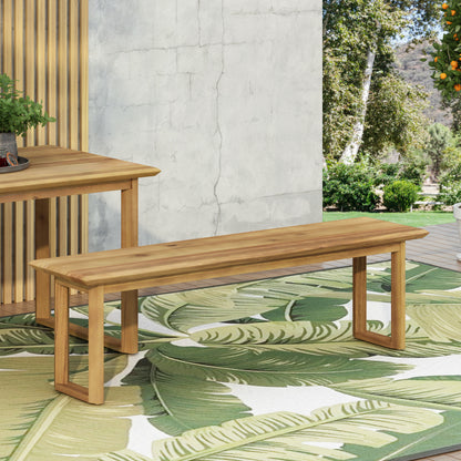 Conifer Outdoor Acacia Wood Dining Bench