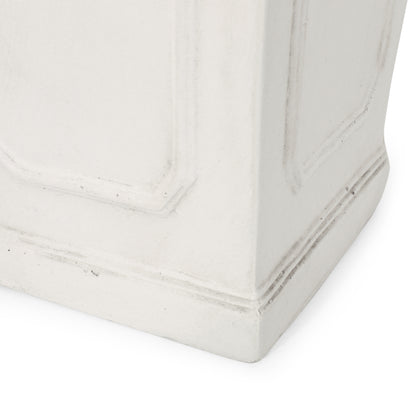 Greg Outdoor Cast Stone Tapered Planter