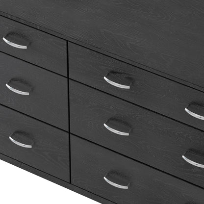 Wilbur Mid Century Modern Wooden 6 Drawer Double Dresser