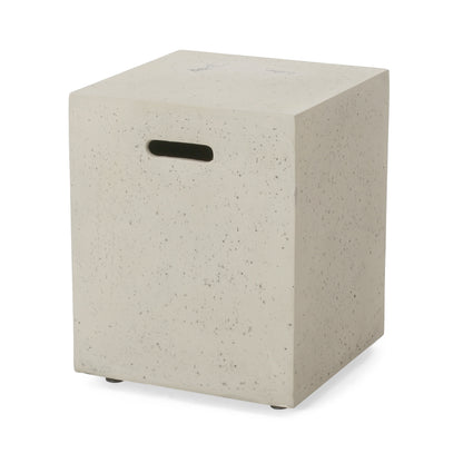 Hearth Outdoor Lightweight Concrete Tank Holder Side Table