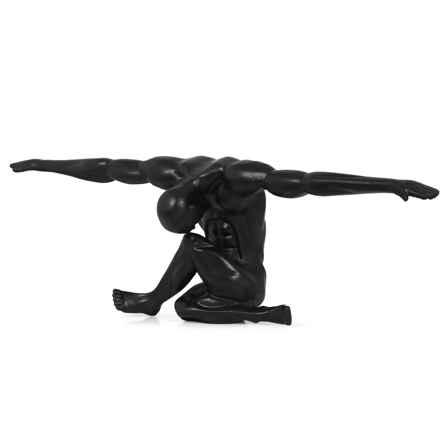 Rawson Handcrafted Aluminum Athlete Sculpture, Black