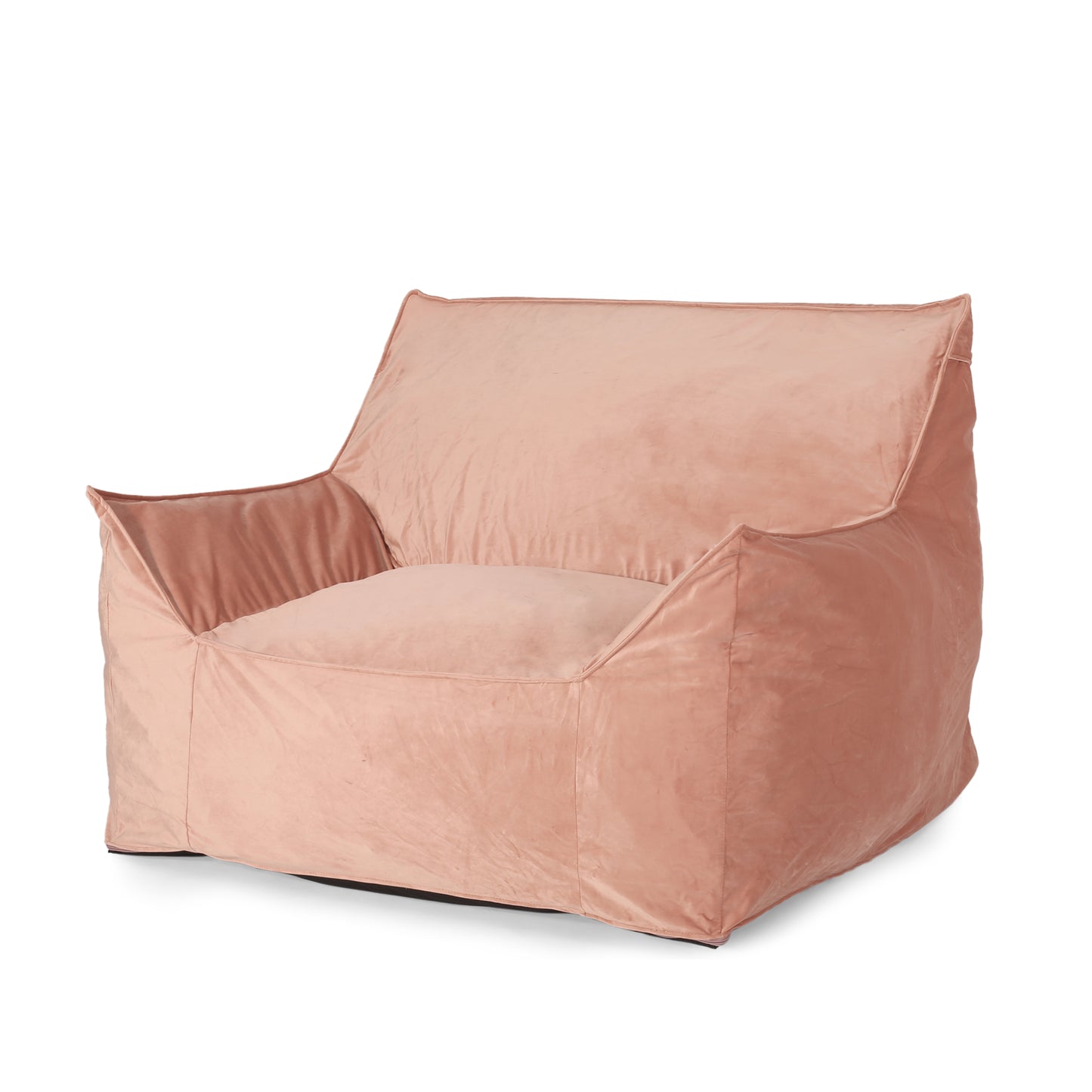 Ehlen Modern Velveteen Bean Bag Chair with Armrests