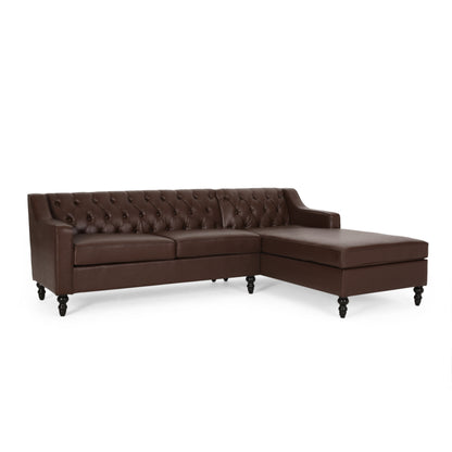 Bluewater Contemporary Tufted Chaise Sectional