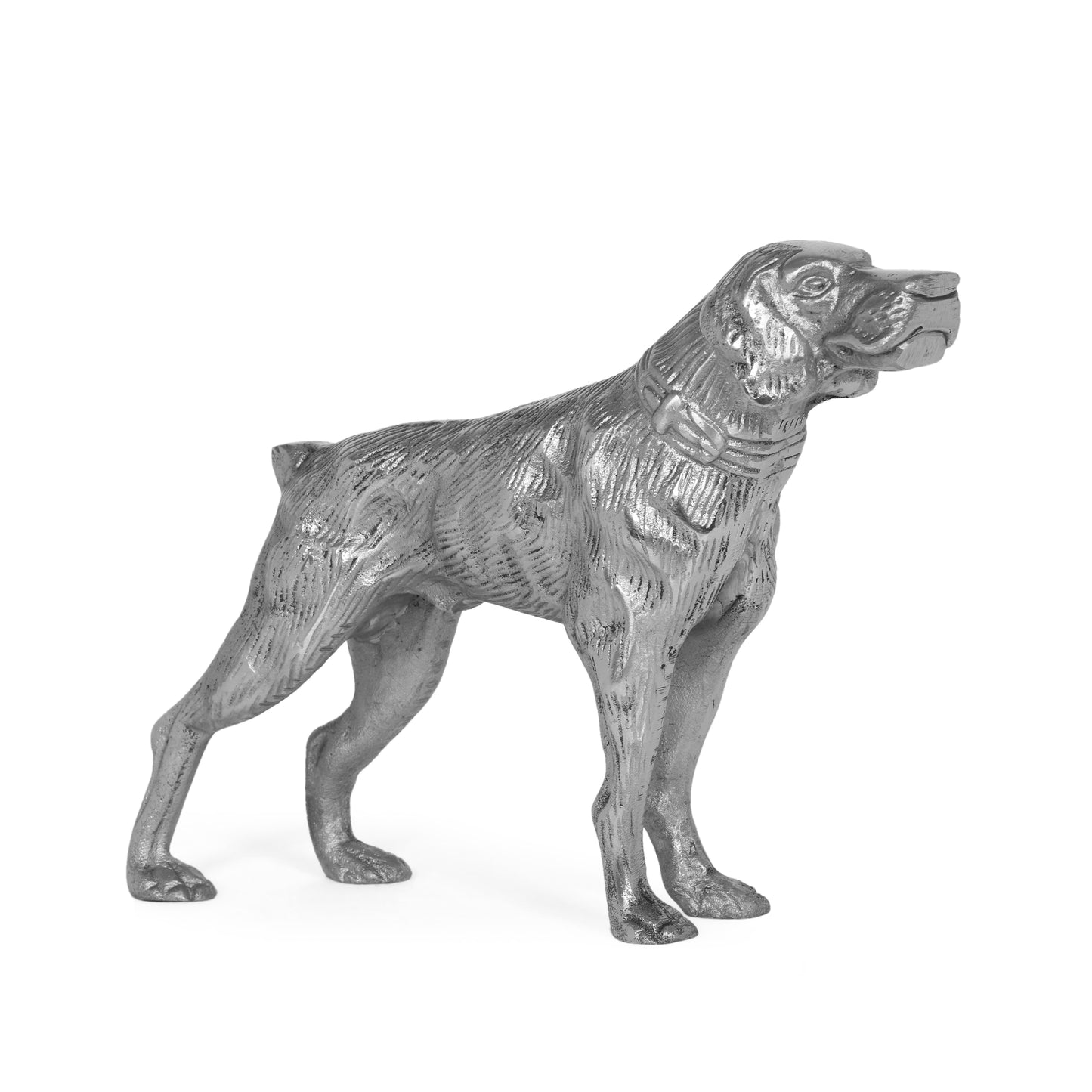 Tutherly Handmade Tabletop Hound Dog Decor, Silver