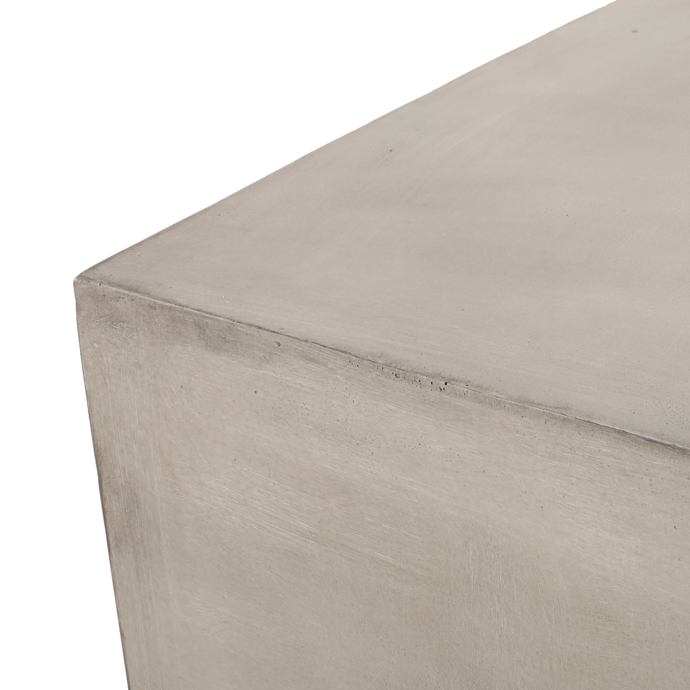 Kambreigh Outdoor Lightweight Concrete Side Table GDFStudio