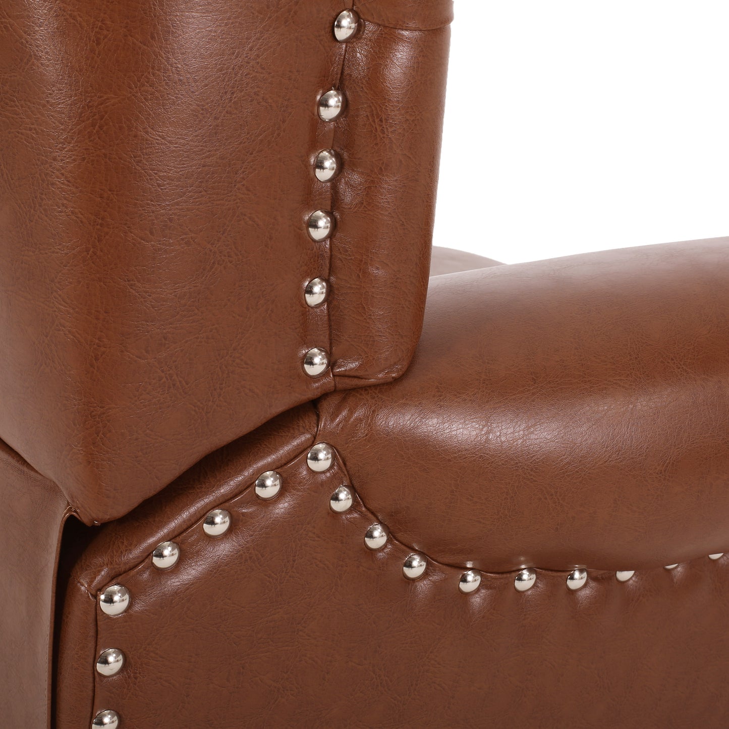 Chatau Contemporary Tufted Recliner with Nailhead Trim