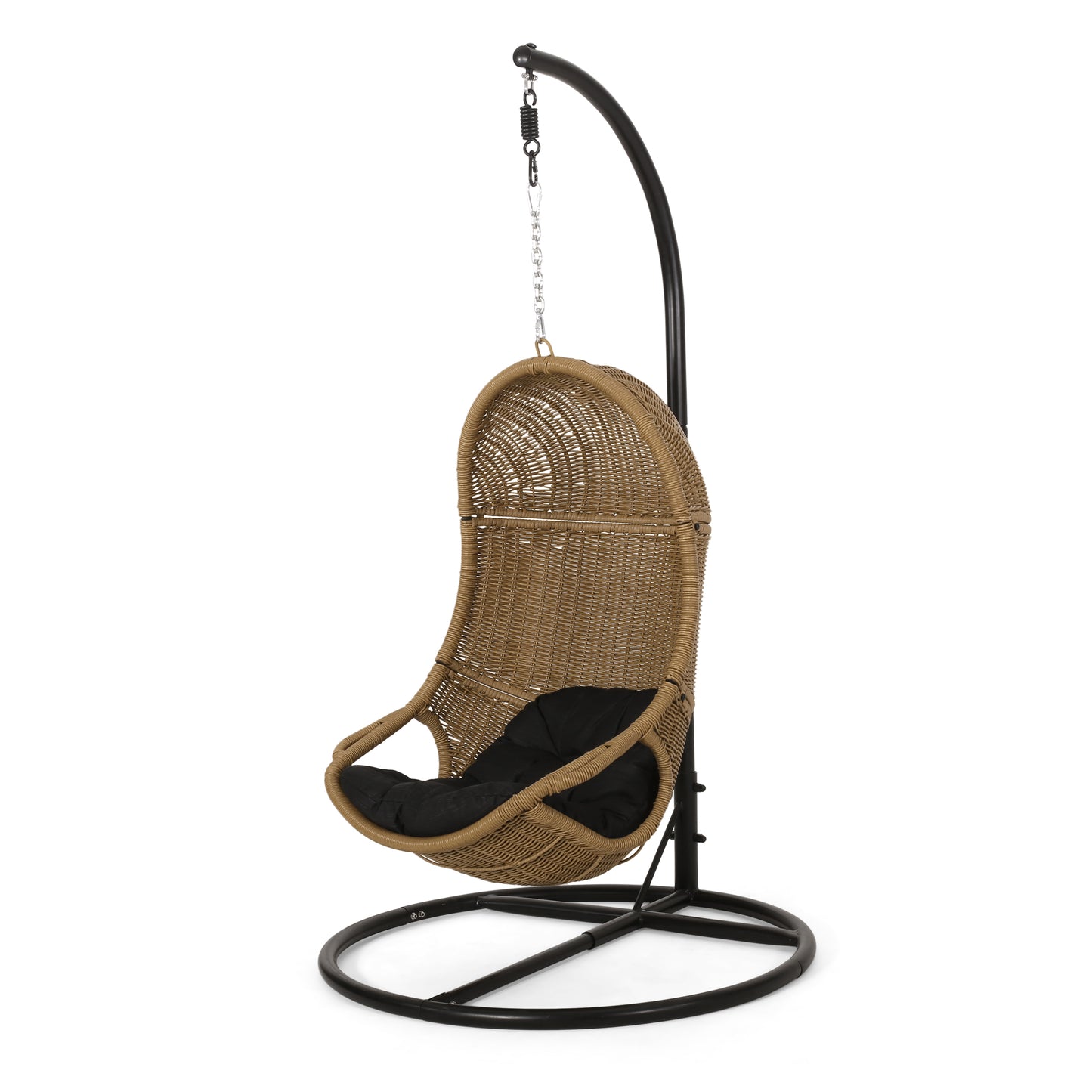 Yukon Outdoor Wicker Hanging Nest Chair with Stand